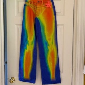 Unique jeans from Jaded of London. Heatmap print low rise jeans W25 petite